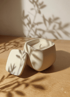 Vela Perfumada Artesanal em gesso com Tampa — Design Quadrado - Velas para ti ❤️