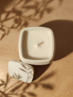 Vela Perfumada Artesanal em gesso com Tampa — Design Quadrado - Velas para ti ❤️