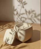 Vela Perfumada Artesanal em gesso com Tampa — Design Quadrado - Velas para ti ❤️